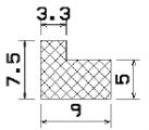 MZS 25331 - sponge rubber profiles - Angle shape profiles
