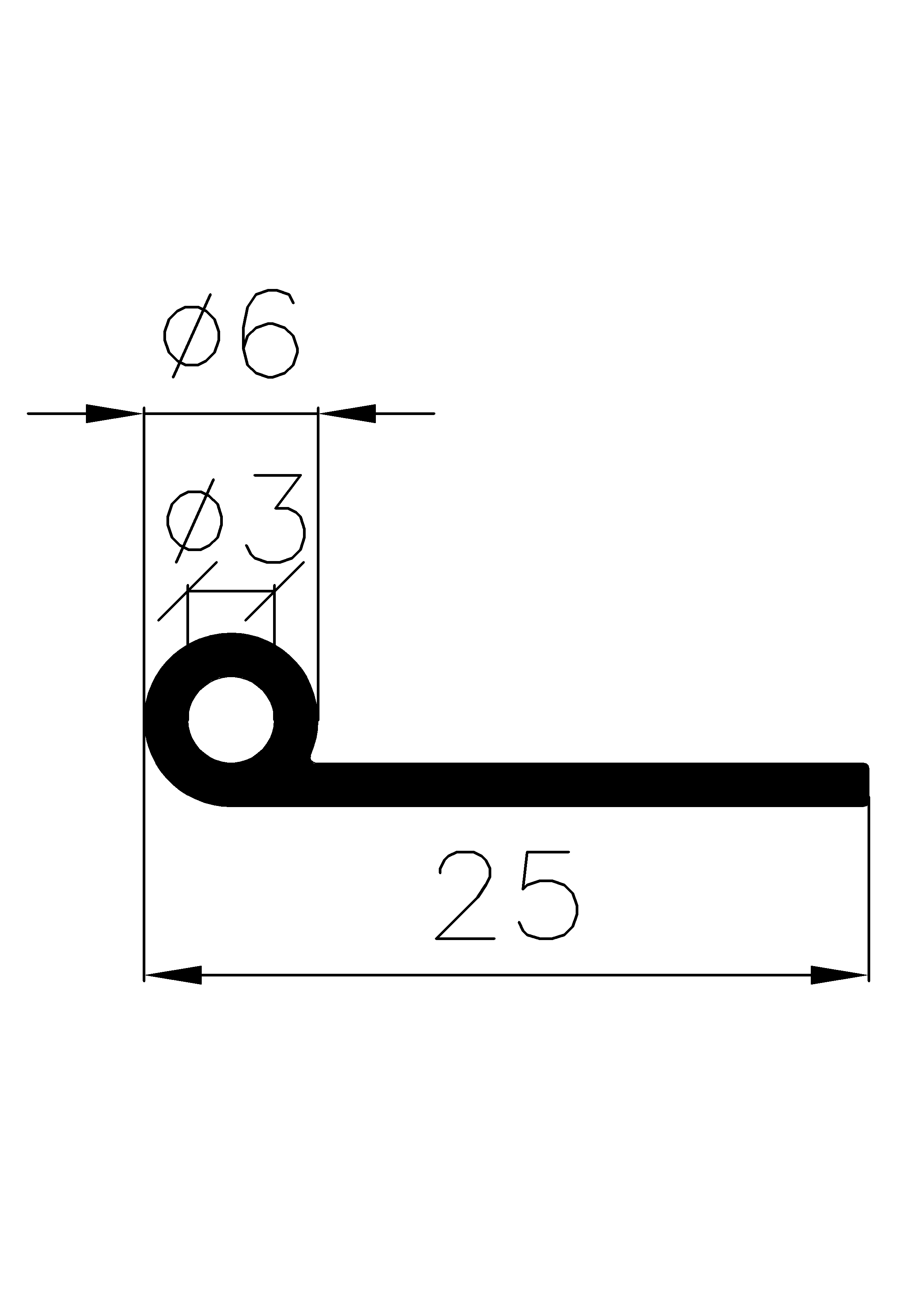 8570370KG - EPDM profiles - Flag or 'P' profiles